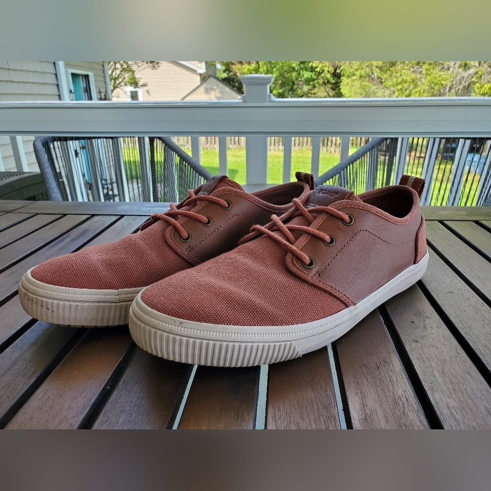 TOMS Mens Carlo Terrain Sneakers Shoes - Rust